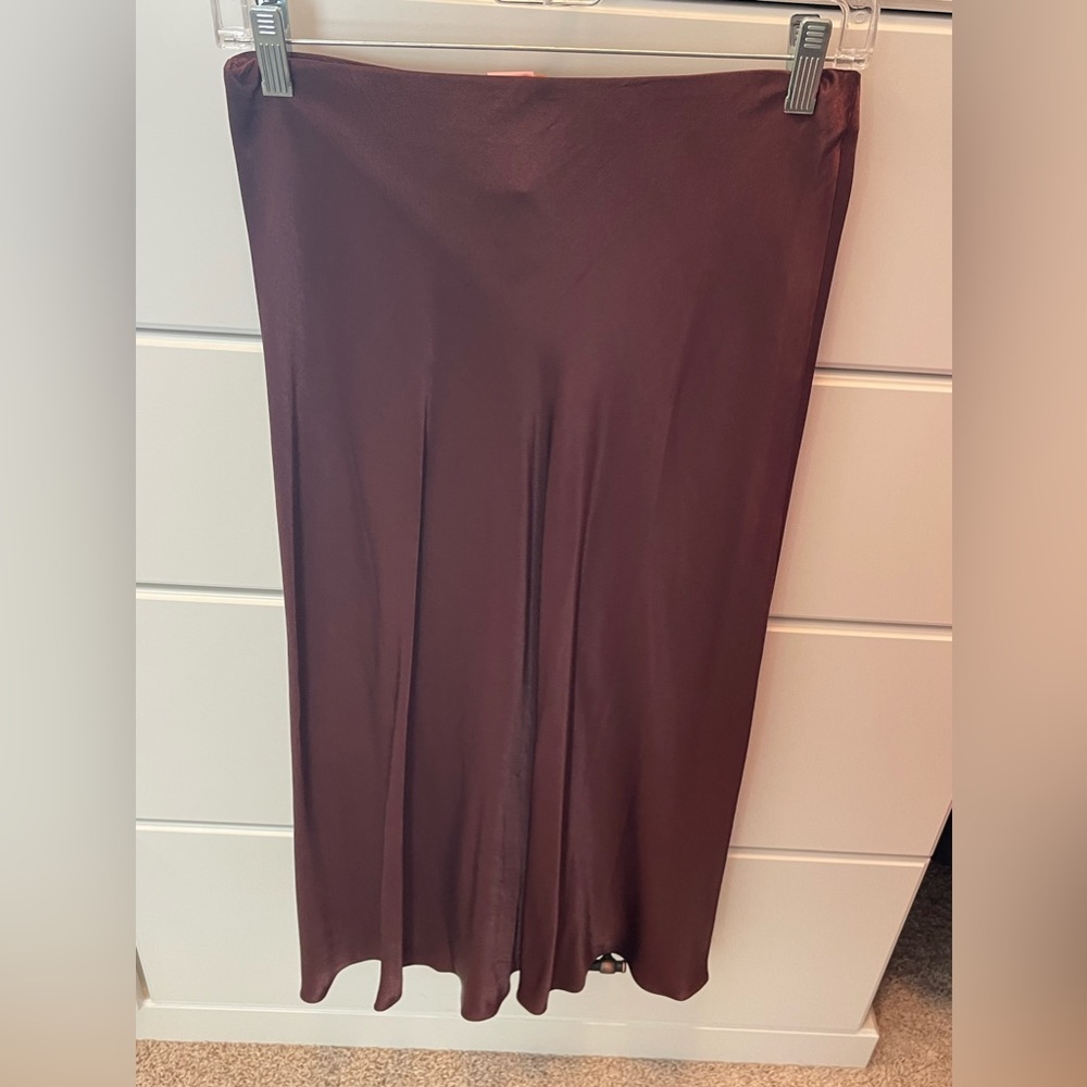 Rails Maya Satin Midi skirt (raisin)